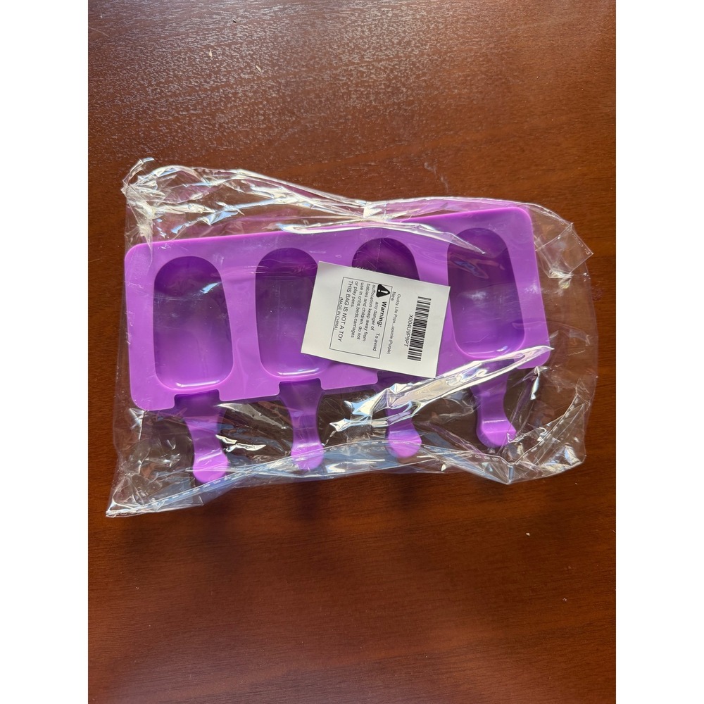 Cake Pop Cakesicle Mold OS Purple Silicone 4-slot Tray - Picture 3 of 3